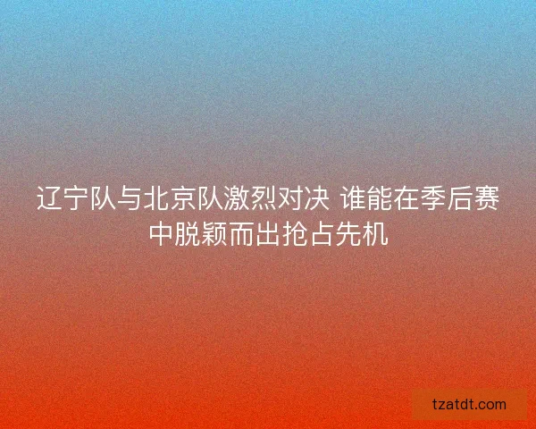 辽宁队与北京队激烈对决 谁能在季后赛中脱颖而出抢占先机